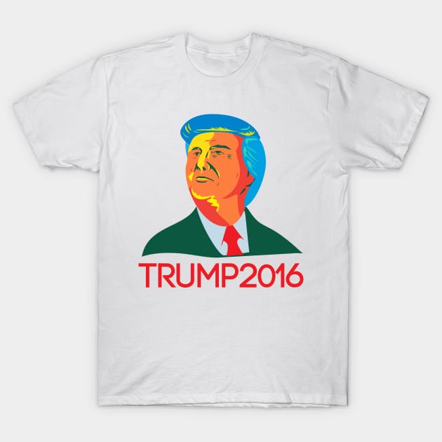 Trump President 2016 Republican Retro T-Shirt by retrovectors